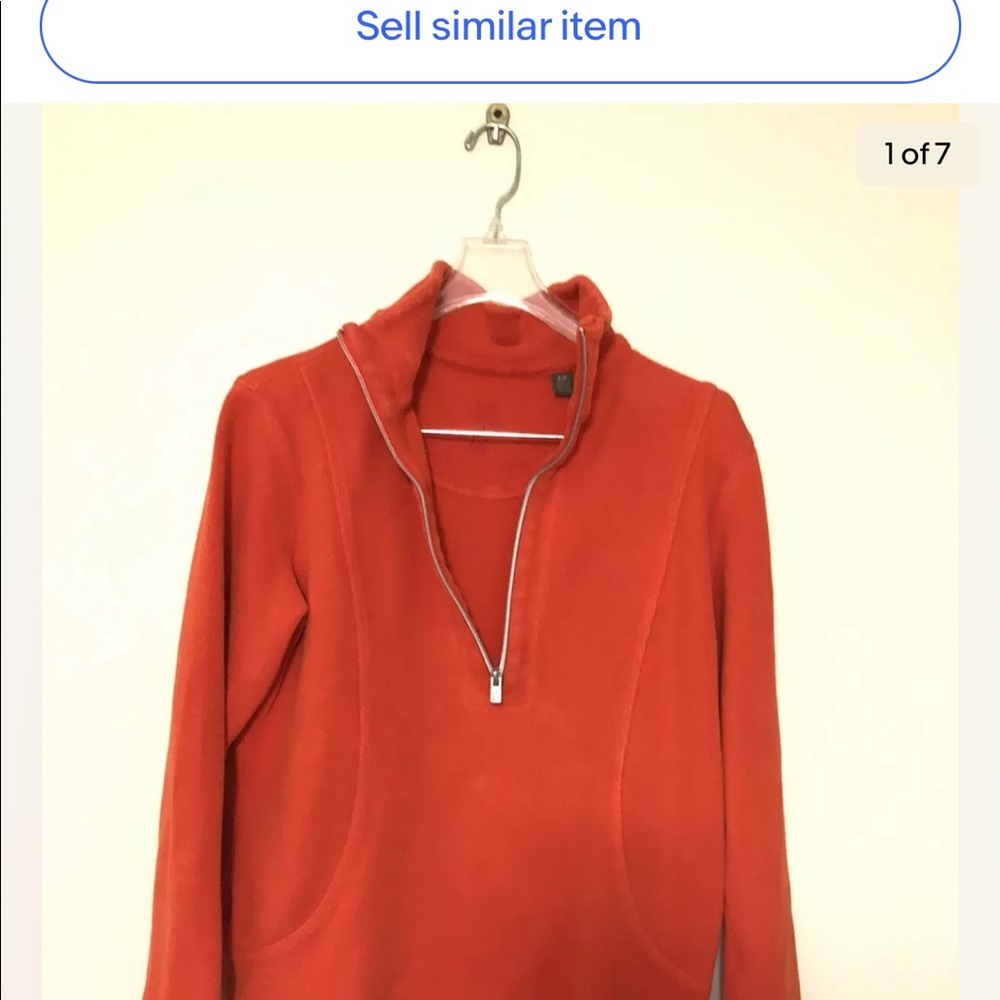 Ladies Tommy Bahama Aruba 1/2 Zip Pullover Top in Orange Sz S/P.